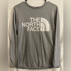 Grey Long Sleeve NorthFace Shirt - Size Small